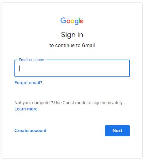 Gmail login